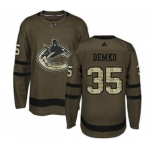 Men's Canucks #35 Thatcher Demko Green Salute to Service Stitched Hockey Jersey