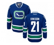 Men's Reebok Vancouver Canucks #21 Loui Eriksson Authentic Royal Blue Third NHL Jersey