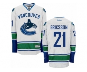 Men's Reebok Vancouver Canucks #21 Loui Eriksson Authentic White Away NHL Jersey