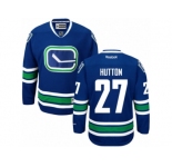 Men's Reebok Vancouver Canucks #27 Ben Hutton Authentic Royal Blue Third NHL Jersey