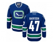 Men's Reebok Vancouver Canucks #47 Sven Baertschi Authentic Royal Blue Third NHL Jersey