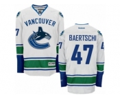 Men's Reebok Vancouver Canucks #47 Sven Baertschi Authentic White Away NHL Jersey