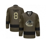 Men's Reebok Vancouver Canucks #8 Christopher Tanev Authentic Green Salute to Service NHL Jersey