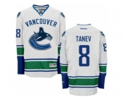 Men's Reebok Vancouver Canucks #8 Christopher Tanev Authentic White Away NHL Jersey