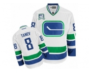 Men's Reebok Vancouver Canucks #8 Christopher Tanev Authentic White Third 40TH Patch NHL Jersey