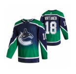 Men's Vancouver Canucks #18 Jake Virtanen Green 2020-21 Reverse Retro Alternate Hockey Jersey