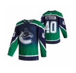 Men's Vancouver Canucks #40 Elias Pettersson Green 2020-21 Reverse Retro Alternate Hockey Jersey