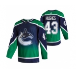 Men's Vancouver Canucks #43 Quinn Hughes Green 2020-21 Reverse Retro Alternate Hockey Jersey