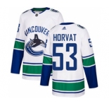 Men's Vancouver Canucks #53 Bo Horvat White Road Stitched Hockey Jersey