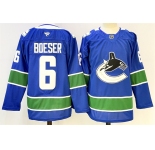Men's Vancouver Canucks #6 Brock Boeser Royal 2024-25 Home Stitched Hockey Jersey