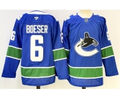 Men's Vancouver Canucks #6 Brock Boeser Royal 2024-25 Home Stitched Hockey Jersey