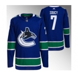 Men's Vancouver Canucks #7 Carson Soucy Blue Stitched Jersey