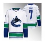 Men's Vancouver Canucks #7 Carson Soucy White Stitched Jersey