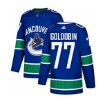 Men's Vancouver Canucks #77 Nikolay Goldobin Blue Home Stitched Hockey Jersey