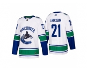 Men's adidas Vancouver Canucks #21 Loui Eriksson 2017-2018 Season Away Jersey