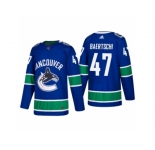 Men's adidas Vancouver Canucks #47 Sven Baertschi 2017-2018 Season Home Jersey