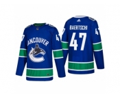 Men's adidas Vancouver Canucks #47 Sven Baertschi 2017-2018 Season Home Jersey
