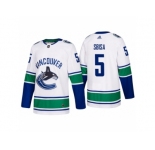 Men's adidas Vancouver Canucks #5 Luca Sbisa 2017-2018 Season Away Jersey
