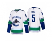 Men's adidas Vancouver Canucks #5 Luca Sbisa 2017-2018 Season Away Jersey