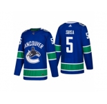 Men's adidas Vancouver Canucks #5 Luca Sbisa 2017-2018 Season Home Jersey