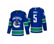 Men's adidas Vancouver Canucks #5 Luca Sbisa 2017-2018 Season Home Jersey