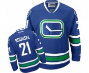 Reebok Vancouver Canucks #21 Antoine Roussel Authentic Royal Blue Third NHL Jersey