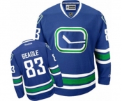 Reebok Vancouver Canucks #83 Jay Beagle Premier Royal Blue Third NHL Jersey