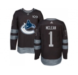 Vancouver Canucks #1 Kirk Mclean Black 1917-2017 100th Anniversary Stitched NHL Jersey