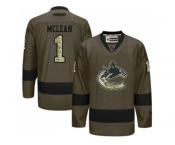 Vancouver Canucks #1 Kirk Mclean Green Salute to Service Stitched NHL Jersey
