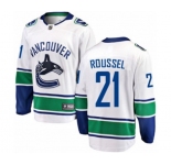 Vancouver Canucks #21 Antoine Roussel Fanatics Branded White Away Breakaway NHL Jersey