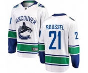 Vancouver Canucks #21 Antoine Roussel Fanatics Branded White Away Breakaway NHL Jersey