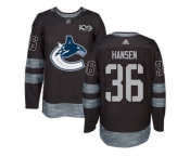 Vancouver Canucks #36 Jannik Hansen Black 1917-2017 100th Anniversary Stitched NHL Jersey