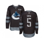 Vancouver Canucks #5 Luca Sbisa Black 1917-2017 100th Anniversary Stitched NHL Jersey