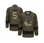 Vancouver Canucks #5 Luca Sbisa Green Salute to Service Stitched NHL Jersey
