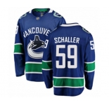 Vancouver Canucks #59 Tim Schaller Fanatics Branded Blue Home Breakaway NHL Jersey