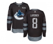 Vancouver Canucks #8 Igor Larionov Black 1917-2017 100th Anniversary Stitched NHL Jersey