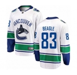 Vancouver Canucks #83 Jay Beagle Fanatics Branded White Away Breakaway NHL Jersey