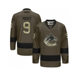 Vancouver Canucks #9 Brandon Prust Green Salute to Service Stitched NHL Jersey