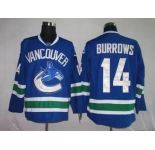 nhl jerseys vancouver canucks 14# burrows blue