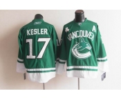 nhl jerseys vancouver canucks #17 kesler green