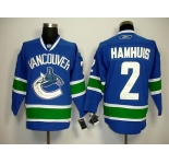 nhl jerseys vancouver canucks #2 hamhuis blue