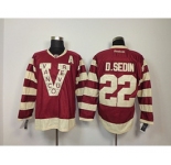 nhl jerseys vancouver canucks #22 d.sedin red[patch A]