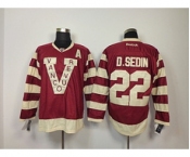 nhl jerseys vancouver canucks #22 d.sedin red[patch A]