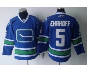 nhl jerseys vancouver canucks #5 ehrhoff blue 3rd
