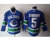 nhl jerseys vancouver canucks #5 ehrhoff blue