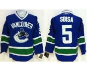 nhl jerseys vancouver canucks #5 sbisa blue[sbisa]