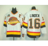 nhl jerseys vancouver canucks #8 #16 linden whiteorange ccm