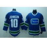 nhl vancouver canucks #10 johnson blue 3rd