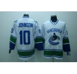 nhl vancouver canucks #10 johnson white