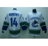 nhl vancouver canucks #14 burrows white